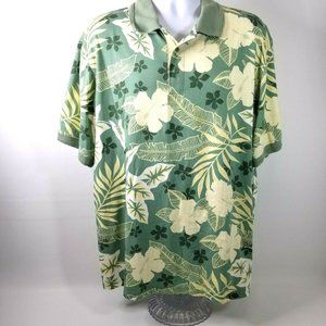 Polo Shirt Green/Pale Yellow Tropical N31 0100P
